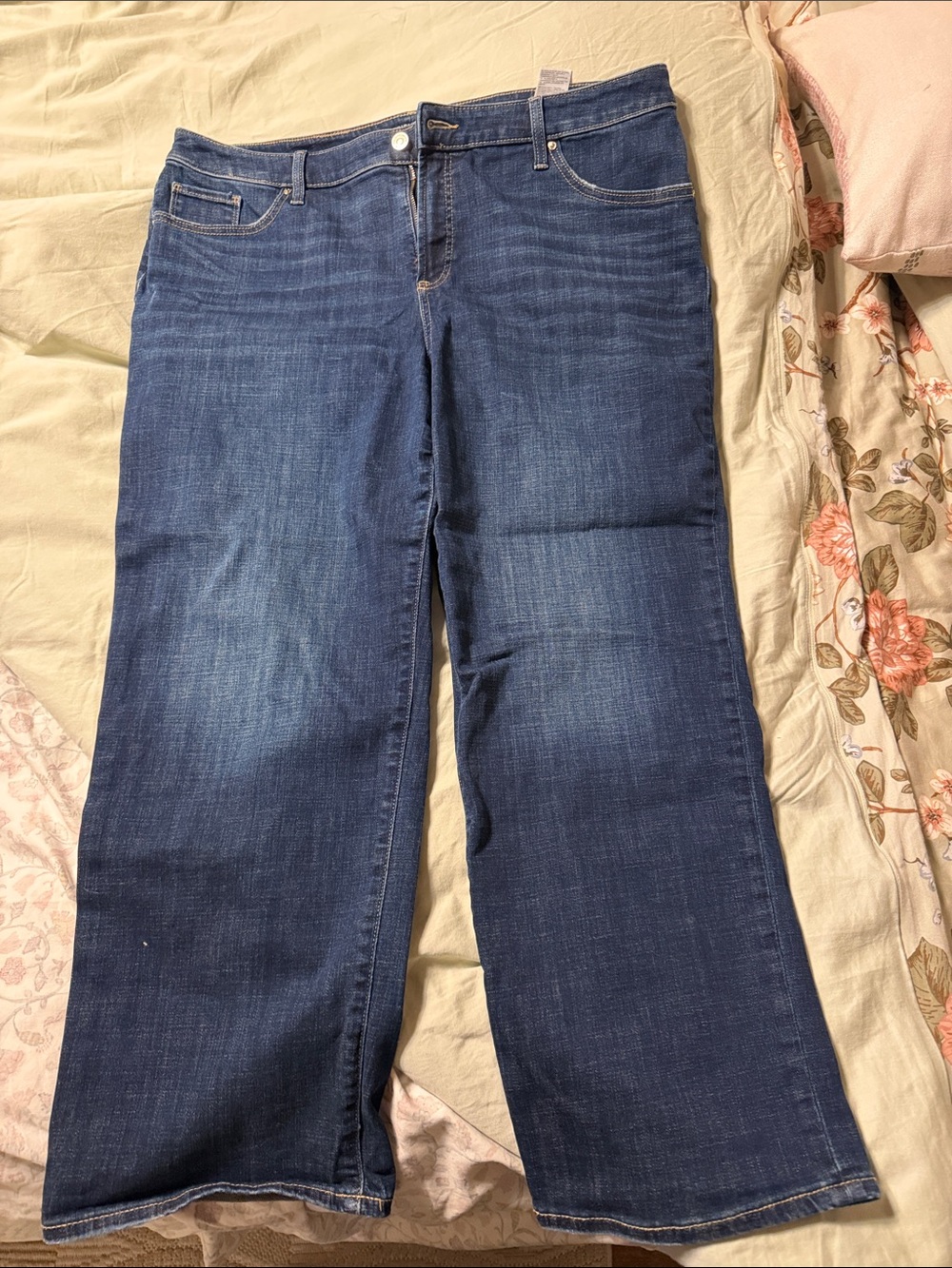 Chico's Dark Blue Wide-Leg Jeans